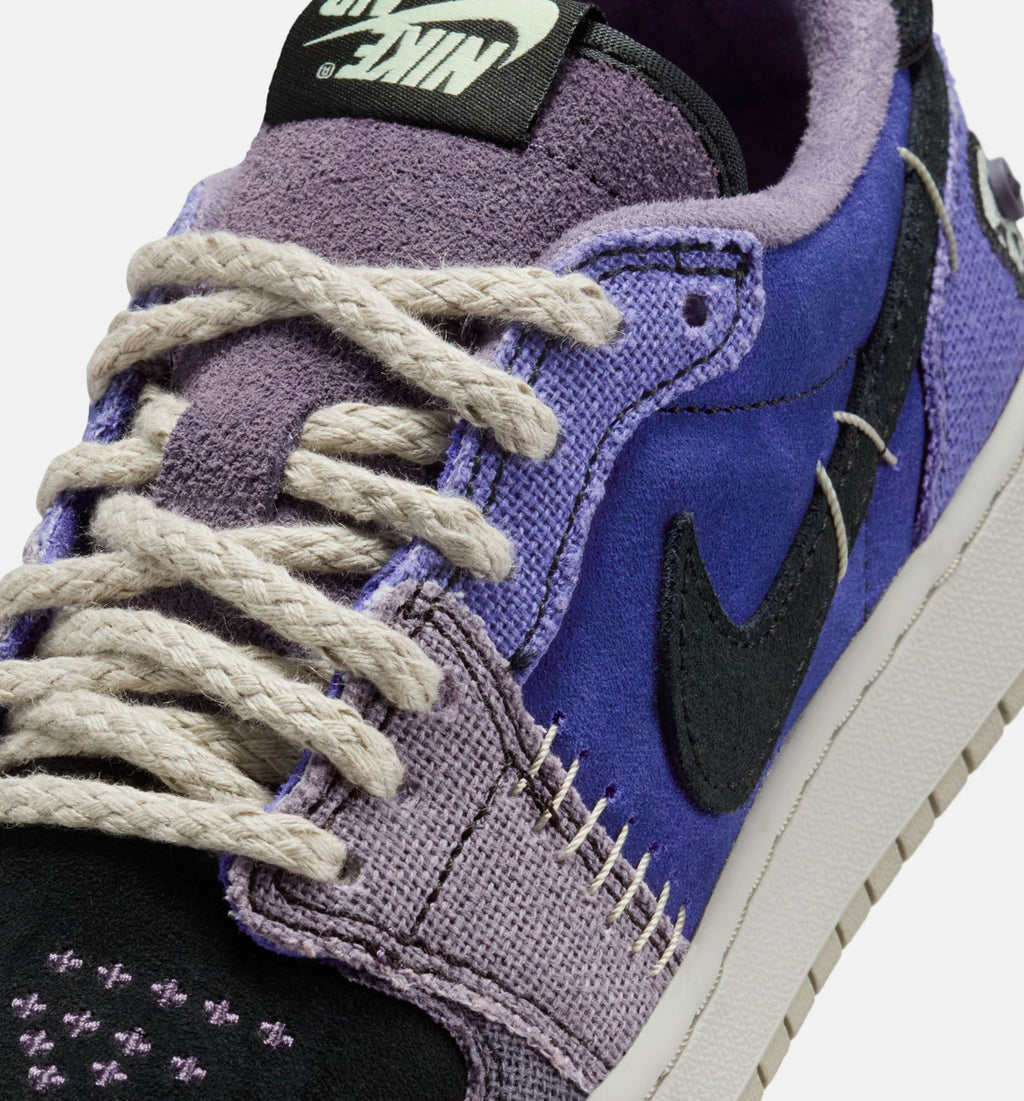 Air Jordan 1 Low OG Regency Purple and Dark Raisin Grade School Lifestyle Shoe - Regency PurpleVapor GreenBlackDark RaisinDaybreakLight Silver