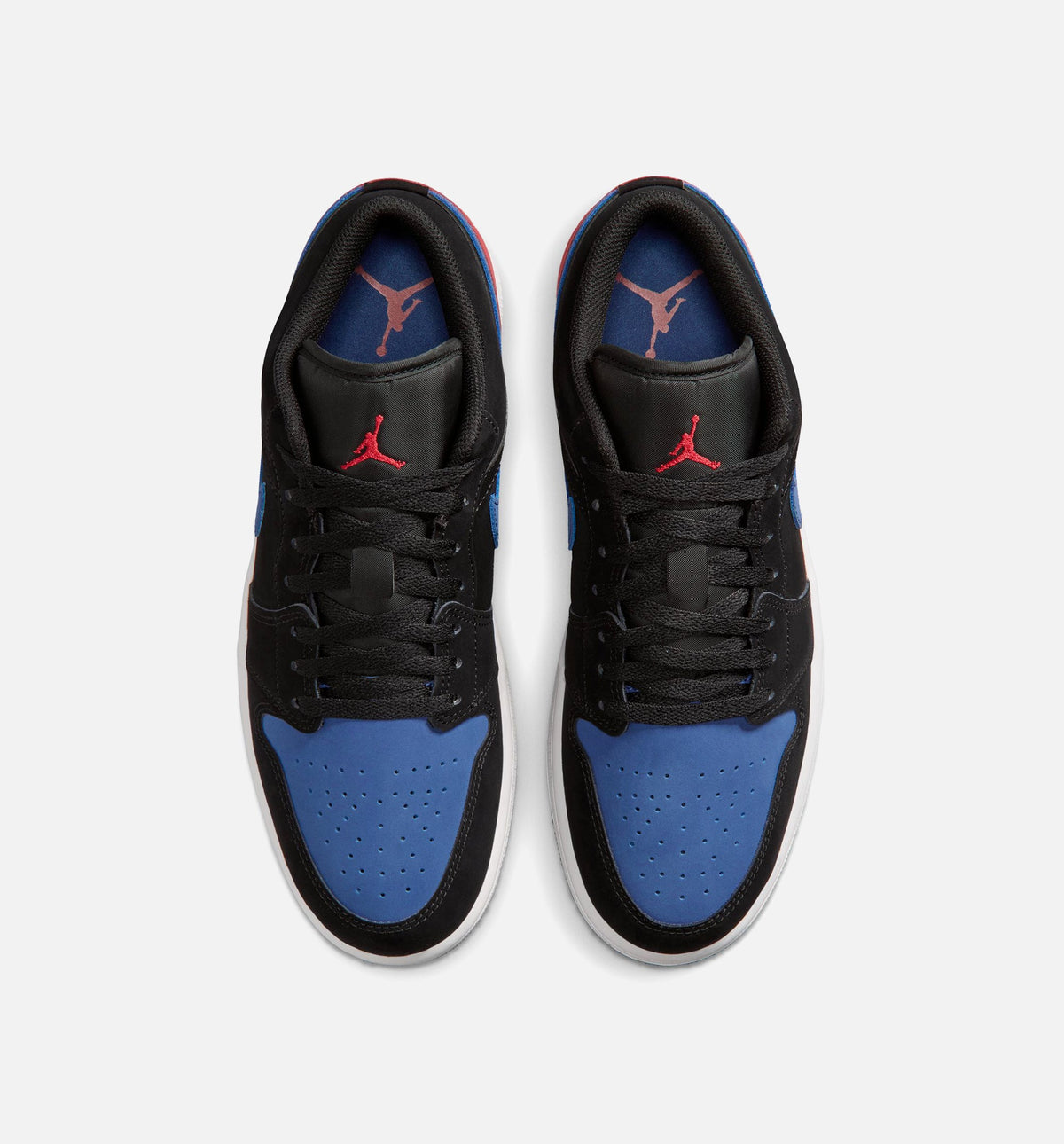 Air Jordan 1 Low Mens Lifestyle Shoe - BlackSummit WhiteTrue BlueVarsity Red)