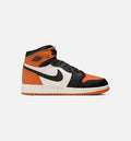 Air Jordan 1 Retro High OG Shattered Backboard Grade School Lifestyle Shoe - BlackBlackSailStarfish