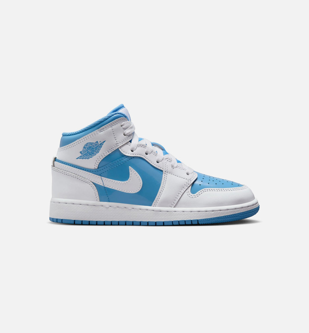 Air Jordan 1 Mid Legend Blue Grade School Lifestyle Shoe - WhiteLegend Blue