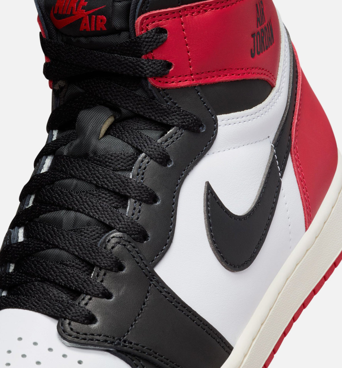 Air Jordan 1 Retro High OG Black Toe Mens Lifestyle Shoe - WhiteBlackVarsity RedSail