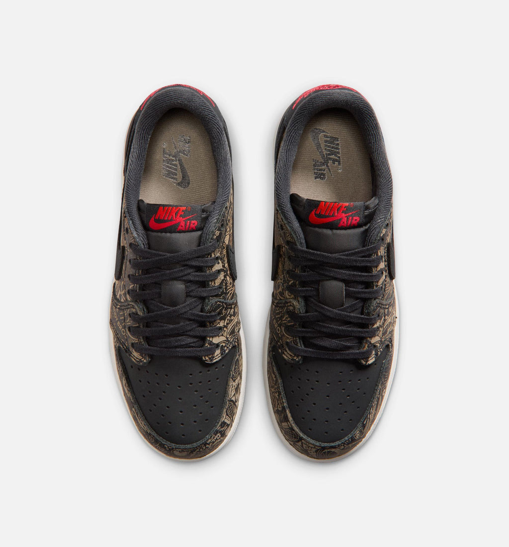 Air Jordan 1 Retro Low OG Laser Black And Varsity Red Grade School Lifestyle Shoe - BlackVarsity RedSummit White Free Shipping
