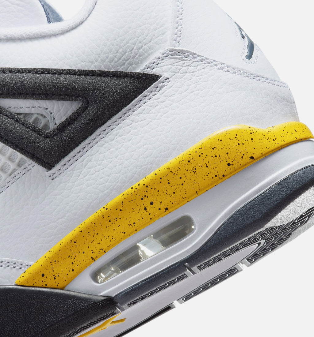 Air Jordan 4 Retro Rare Air Tour Yellow Preschool Lifestyle Shoe - WhiteDark Blue GreyBlackTour Yellow Free Shipping