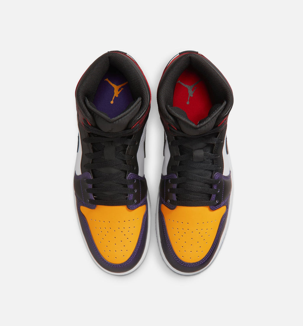 Air Jordan 1 Mid SE Mens Lifestyle Shoe - True RedWhiteCourt PurpleBlack