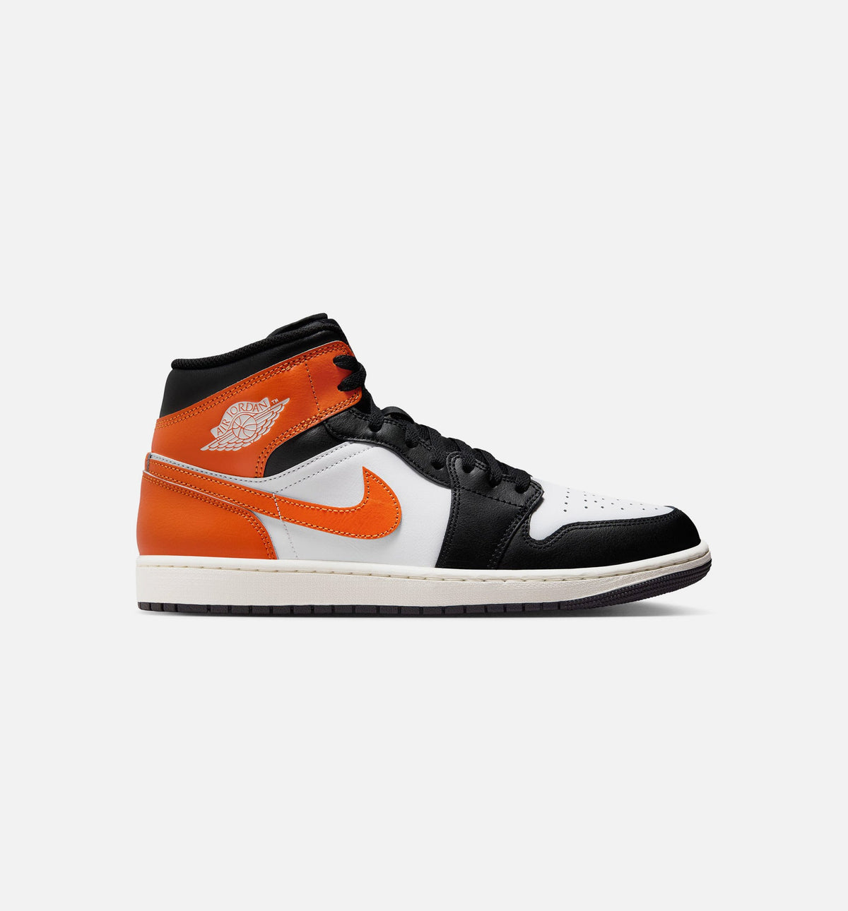 Air Jordan 1 Mid Mens Lifestyle Shoe - StarfishWhiteSailBlack