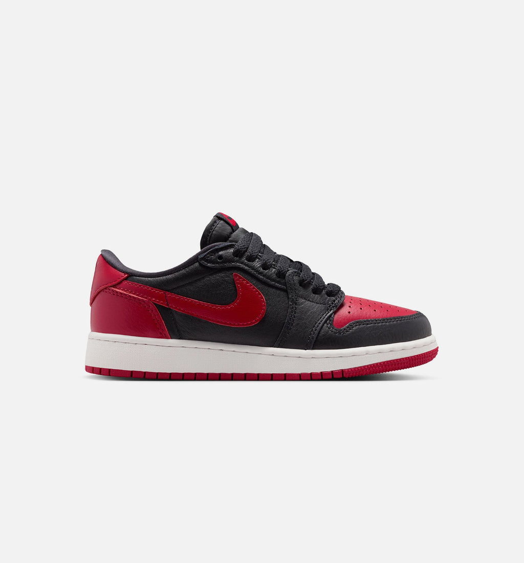 Air Jordan 1 Retro Low OG Banned Grade School Lifestyle Shoe - BlackBlackVarsity RedSummit White Free Shipping