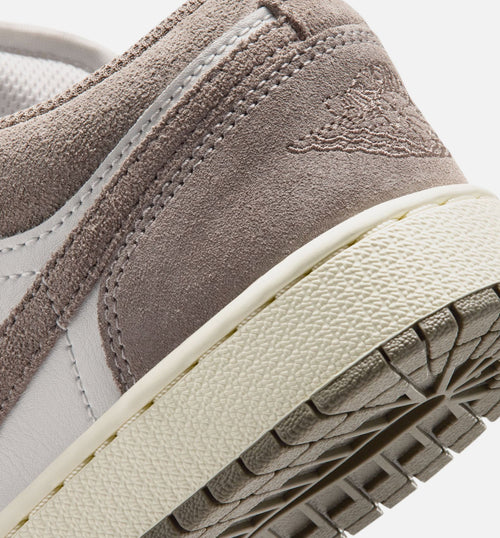 Air Jordan 1 Low Grade School Lifestyle Shoe - Olive GreyEnigma StoneSummit White