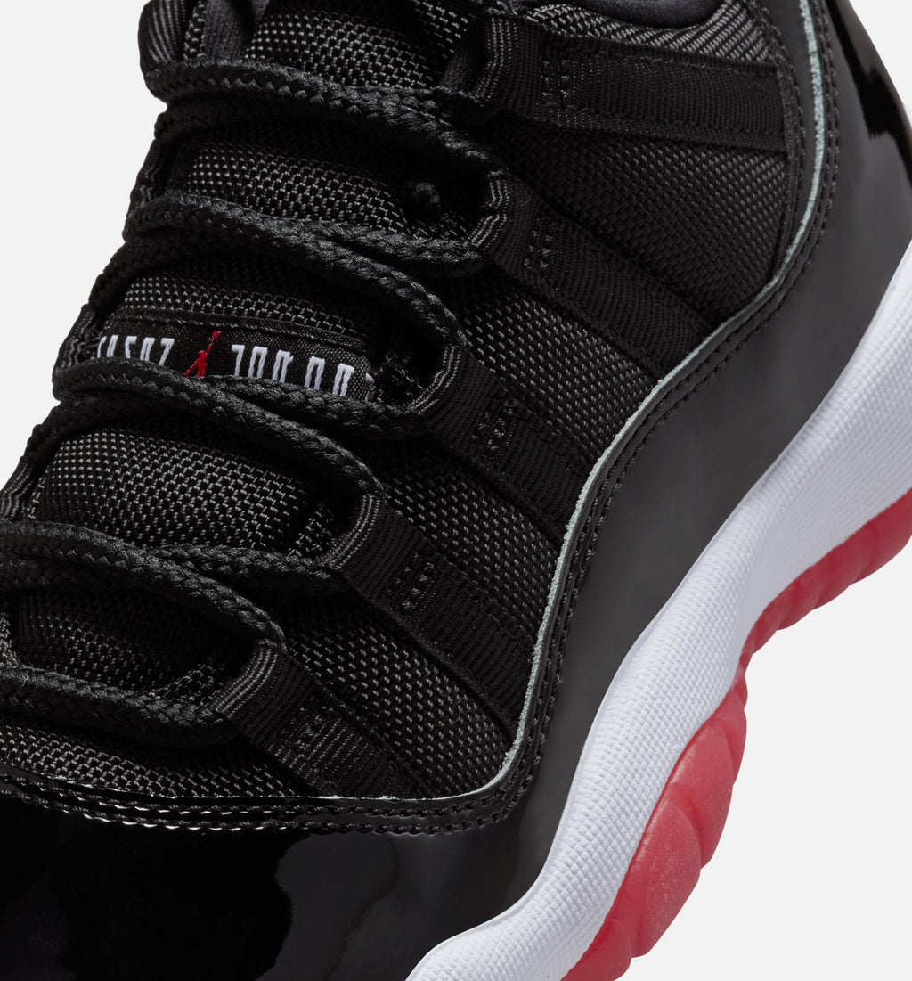 Air Jordan 11 Retro Bred Grade School Lifestyle Shoe - BlackVarsity RedWhite Free Shipping