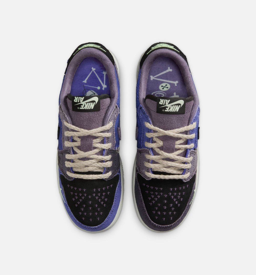 Air Jordan 1 Low OG Regency Purple and Dark Raisin Grade School Lifestyle Shoe - Regency PurpleVapor GreenBlackDark RaisinDaybreakLight Silver