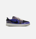 Air Jordan 1 Low OG Regency Purple and Dark Raisin Grade School Lifestyle Shoe - Regency PurpleVapor GreenBlackDark RaisinDaybreakLight Silver