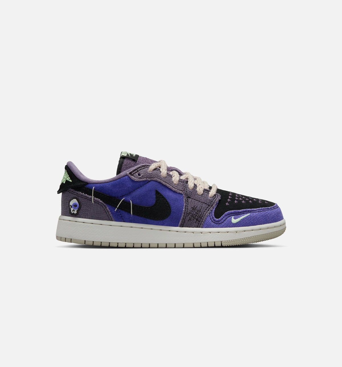 Air Jordan 1 Low OG Regency Purple and Dark Raisin Grade School Lifestyle Shoe - Regency PurpleVapor GreenBlackDark RaisinDaybreakLight Silver