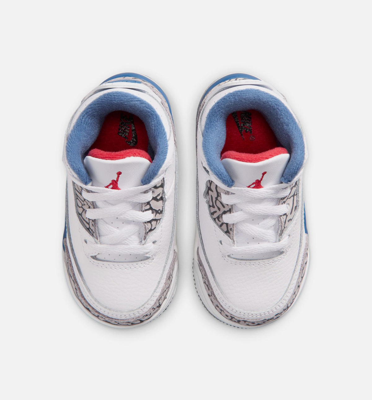 Air Jordan 3 Retro OG True Blue Infant Toddler Lifestyle Shoe - WhiteFire RedTrue Blue Free Shipping