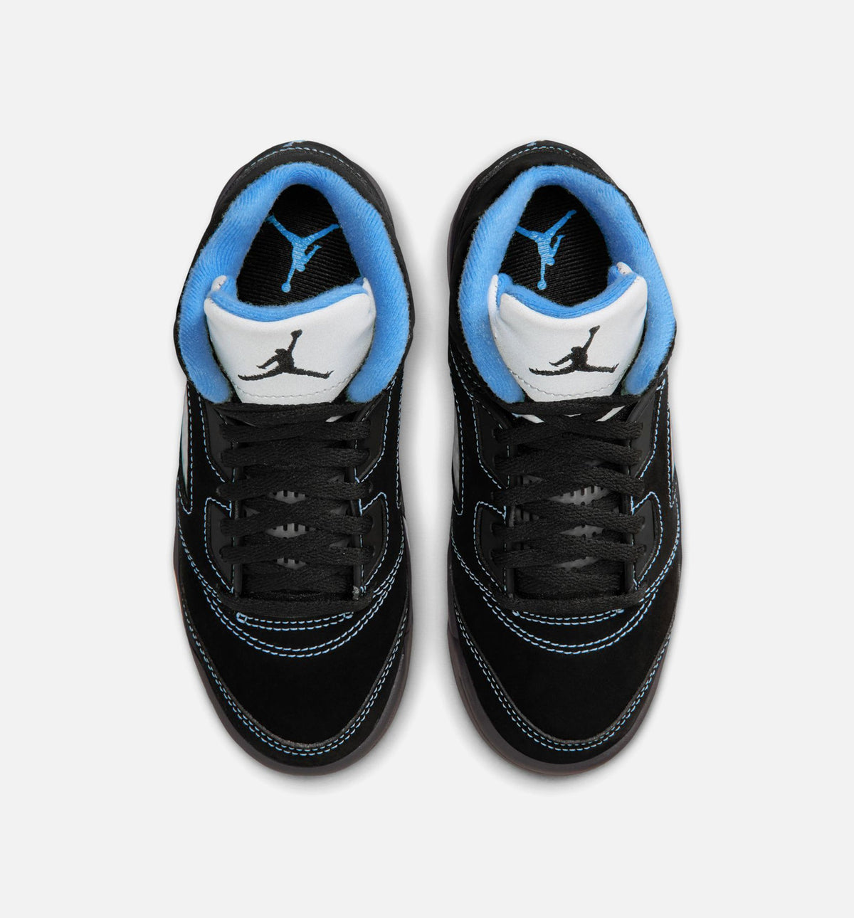 Air Jordan 5 Retro Black Carolina Preschool Lifestyle Shoe - BlackUniversity BlueWhite Free Shipping
