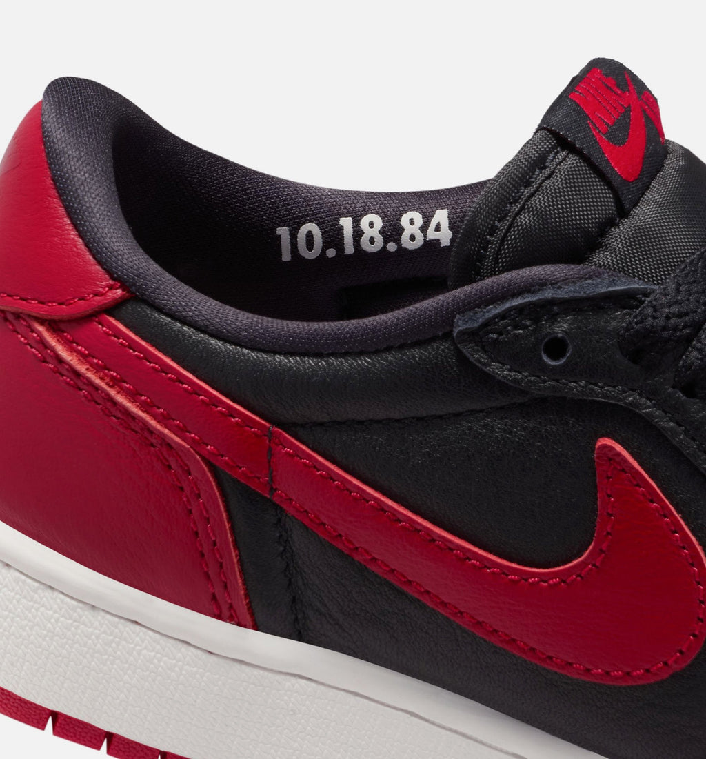 Air Jordan 1 Retro Low OG Banned Grade School Lifestyle Shoe - BlackBlackVarsity RedSummit White Free Shipping