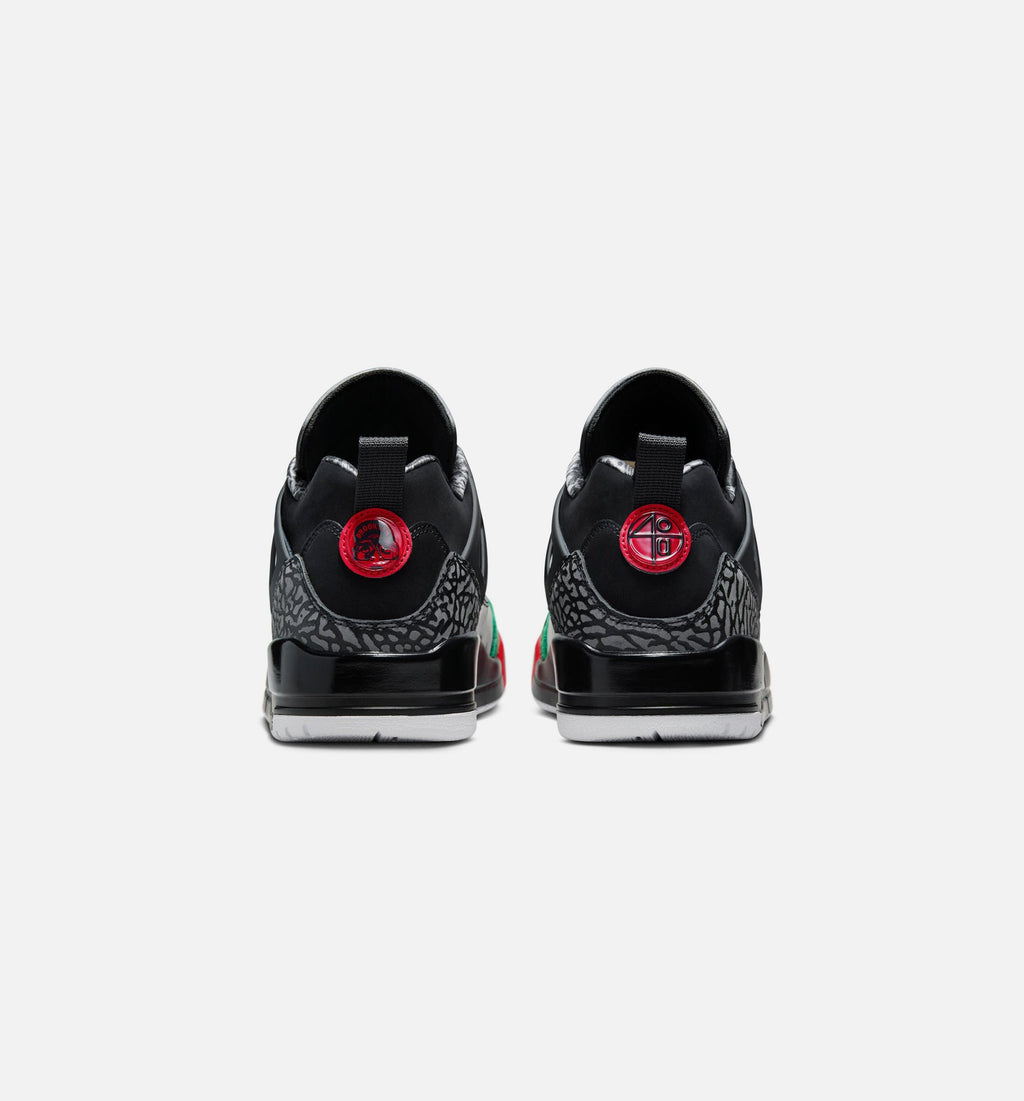 Spizike Low Mens Lifestyle Shoe - BlackClassic GreenWhiteVarsity Red