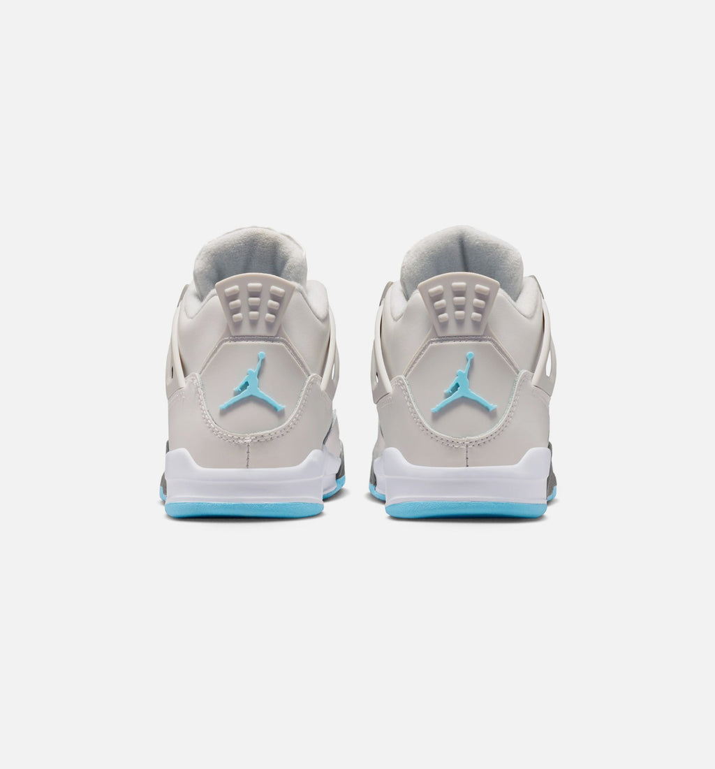 Air Jordan 4 Retro Blue Chill Preschool Lifestyle Shoe - Photon DustBlue ChillFlat PewterWhiteBlue Tint