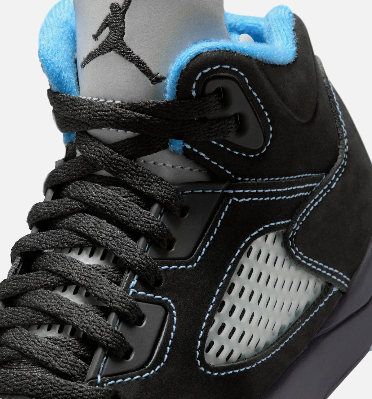 Air Jordan 5 Retro Black Carolina Preschool Lifestyle Shoe - BlackUniversity BlueWhite Free Shipping