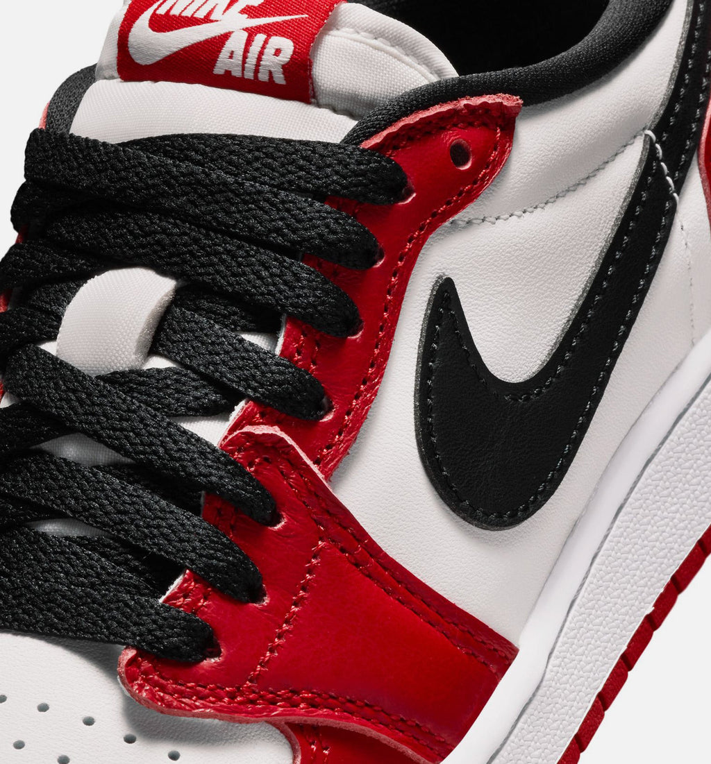 Air Jordan 1 Retro Low OG Chicago Grade School Lifestyle Shoe - Varsity RedBlackSummit White