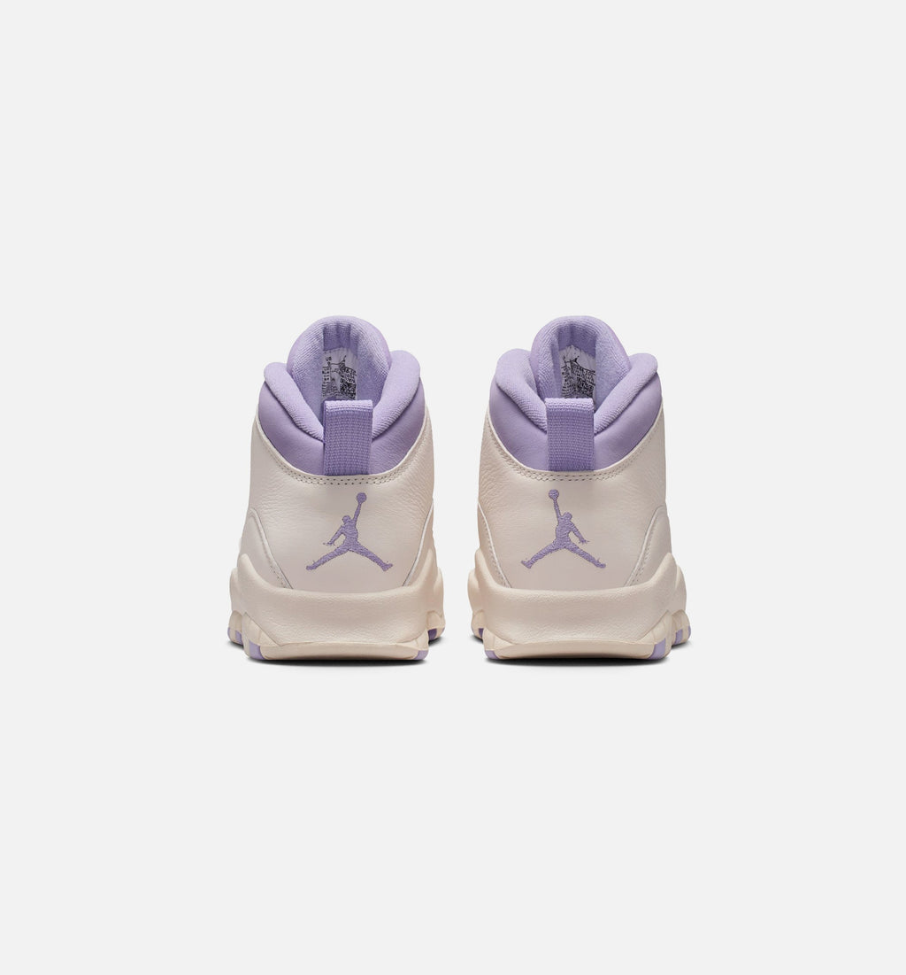 Air Jordan 10 Retro Hydrangeas Womens Lifestyle Shoe - ChalkHydrangeasWild Grape