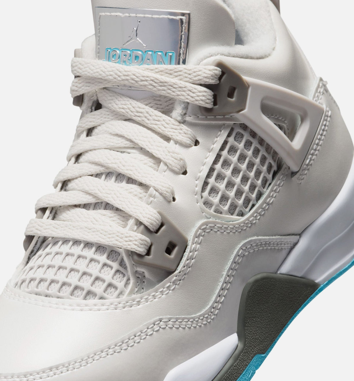 Air Jordan 4 Retro Blue Chill Preschool Lifestyle Shoe - Photon DustBlue ChillFlat PewterWhiteBlue Tint