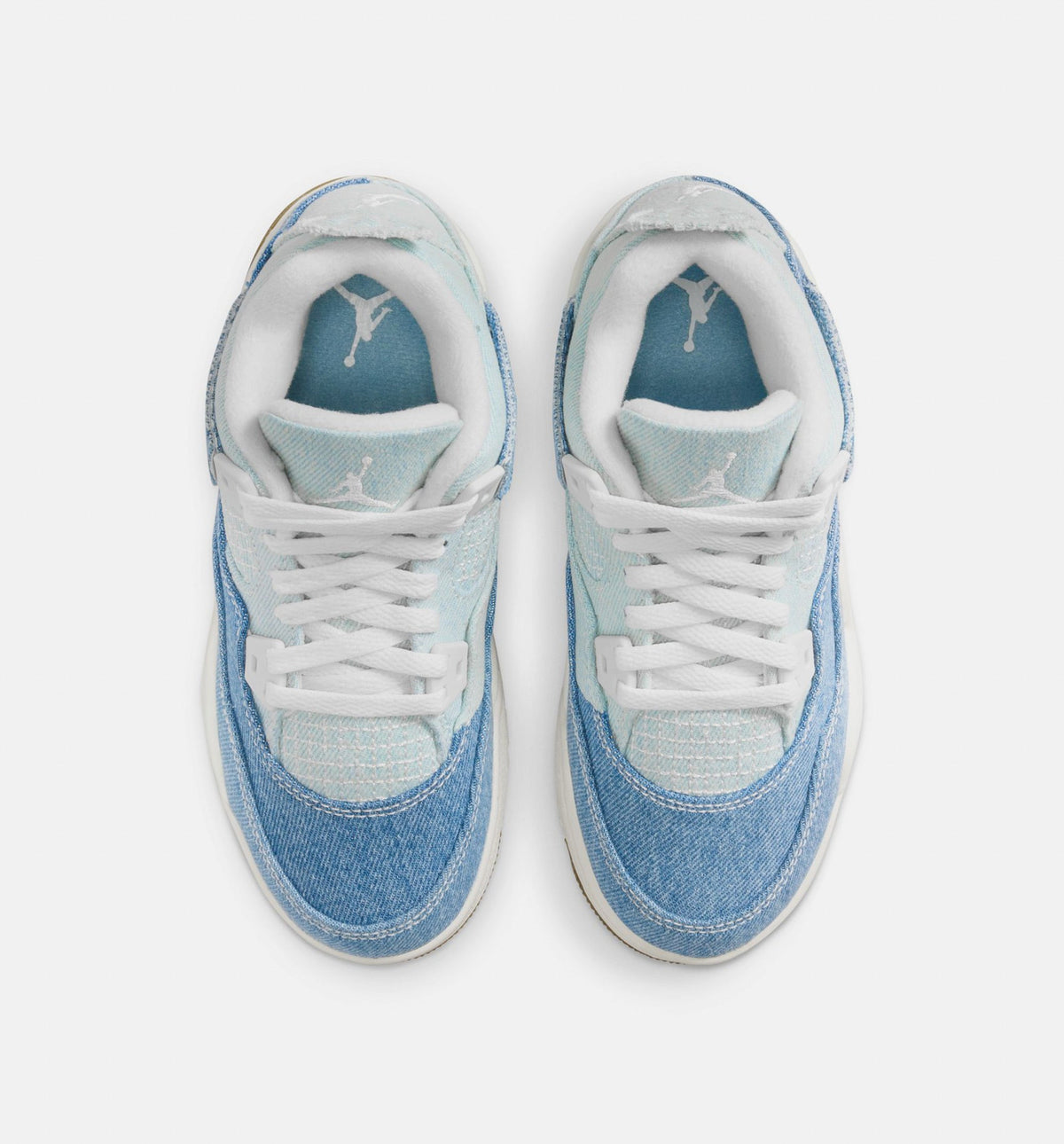 Air Jordan 4 Retro Worn Blue Preschool Lifestyle Shoe - SailWorn BlueMetallic Gold