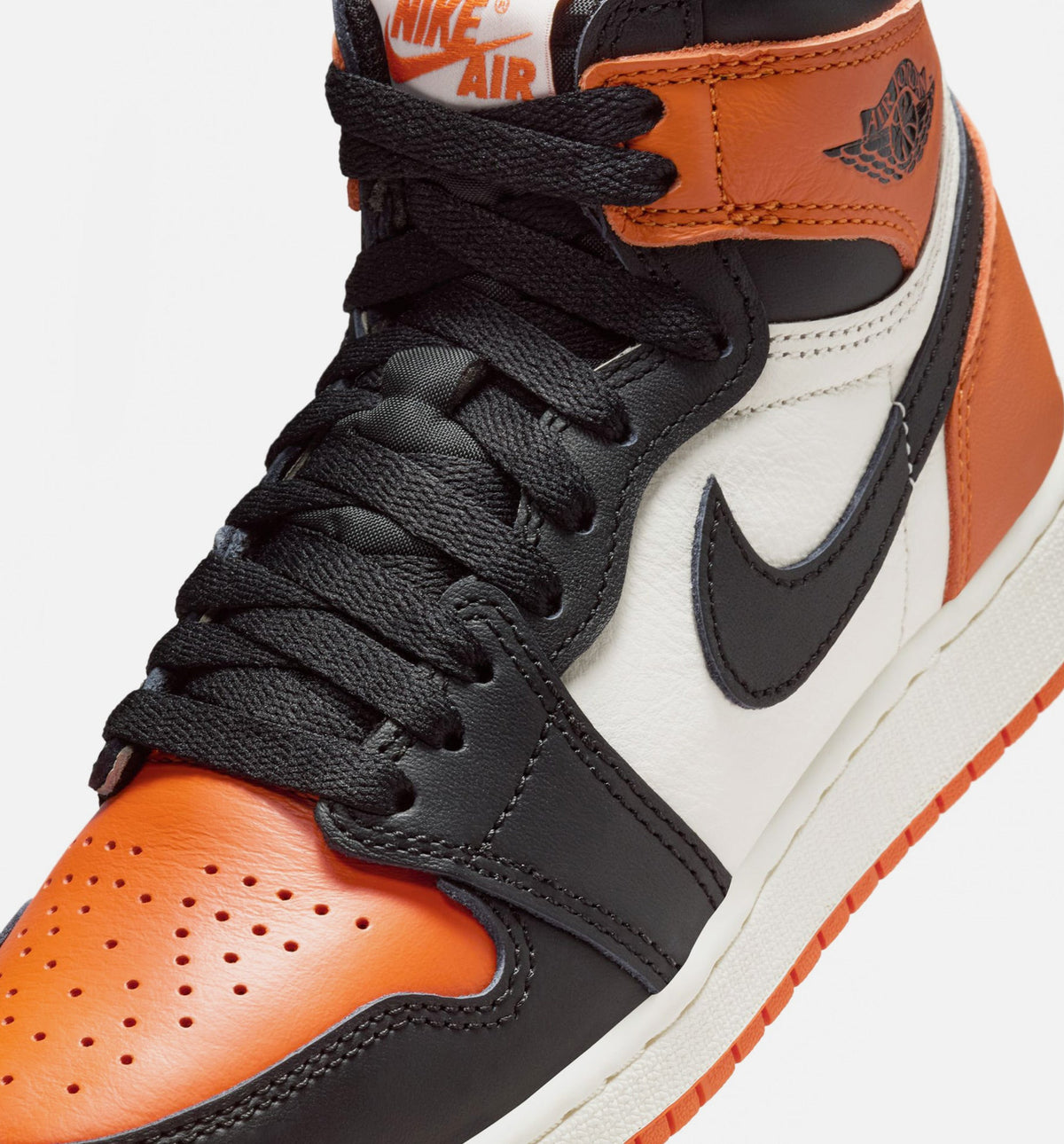Air Jordan 1 Retro High OG Shattered Backboard Grade School Lifestyle Shoe - BlackBlackSailStarfish