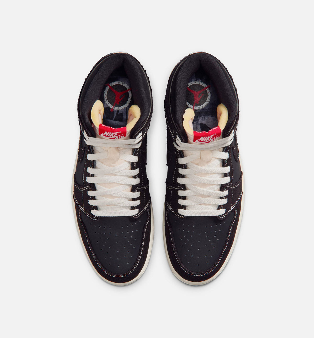 Air Jordan 1 Retro High OG Flight Club Mens Lifestyle Shoe - BlackUniversity RedSailGum Medium Brown