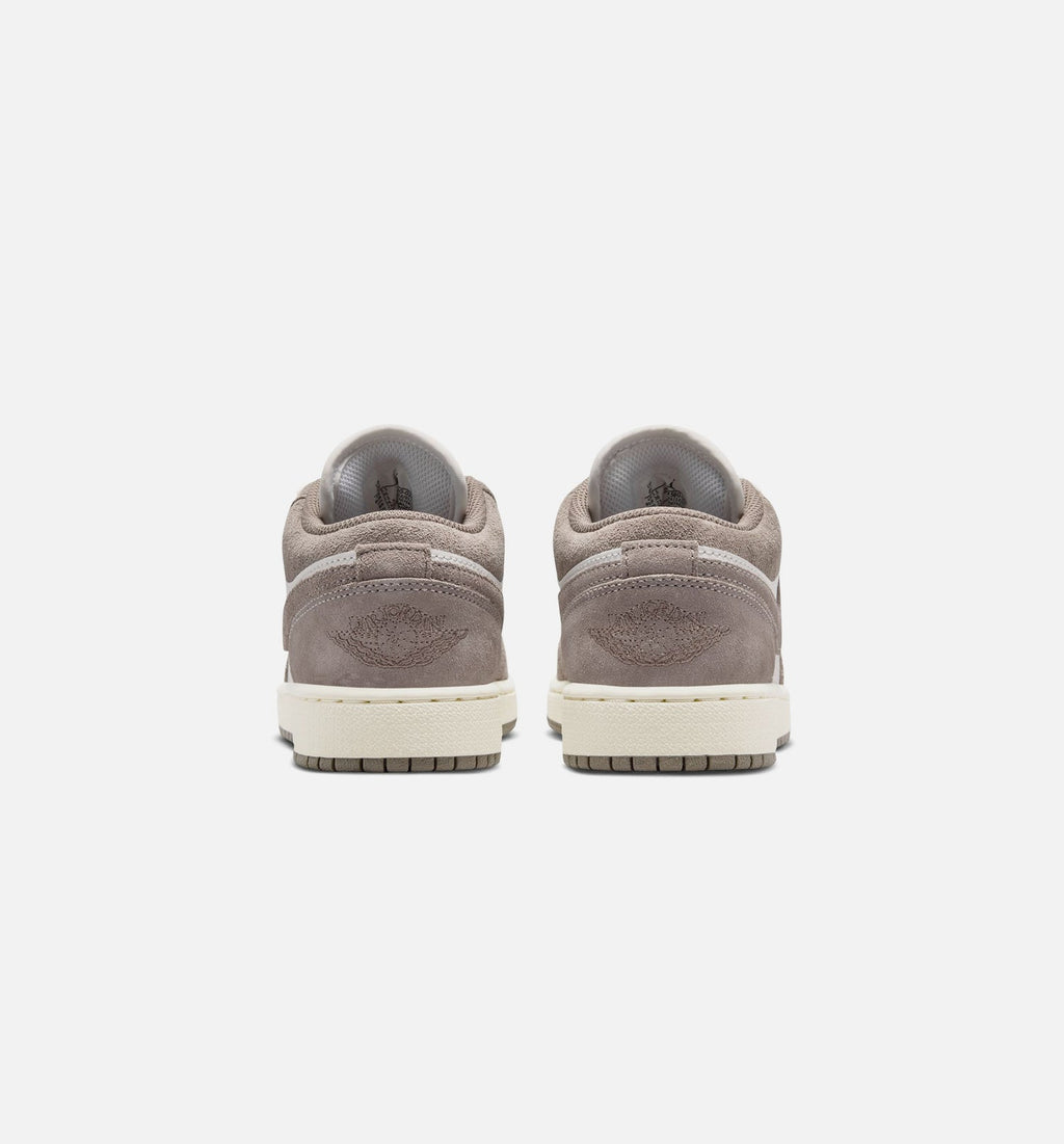 Air Jordan 1 Low Grade School Lifestyle Shoe - Olive GreyEnigma StoneSummit White