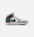 Air Jordan 1 Mid SE Mens Lifestyle Shoe - BlackWhiteWolf Grey