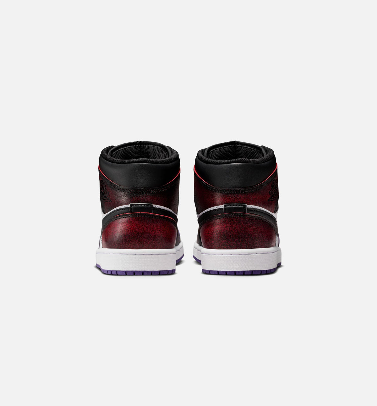 Air Jordan 1 Mid SE Mens Lifestyle Shoe - True RedWhiteCourt PurpleBlack