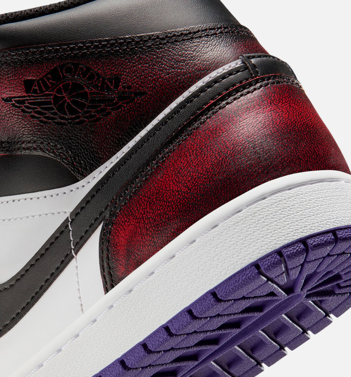 Air Jordan 1 Mid SE Mens Lifestyle Shoe - True RedWhiteCourt PurpleBlack