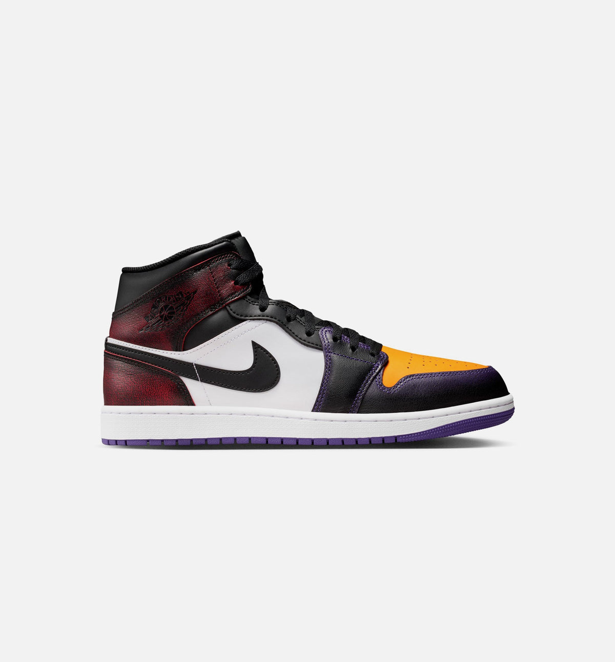 Air Jordan 1 Mid SE Mens Lifestyle Shoe - True RedWhiteCourt PurpleBlack