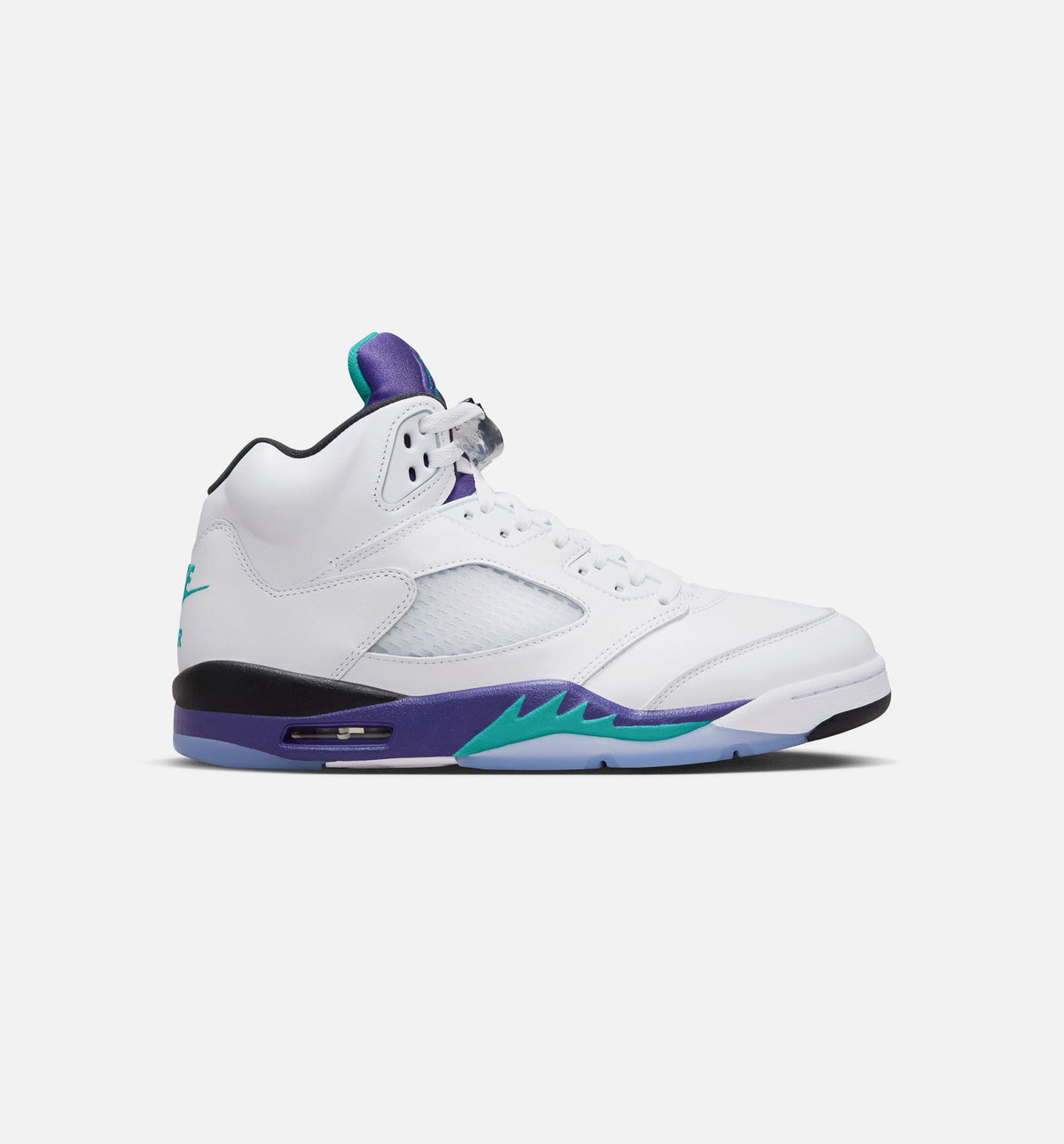 Air Jordan 5 Retro Grape Mens Lifestyle Shoe - WhiteNew EmeraldGrape IceBlack