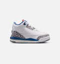 Air Jordan 3 Retro OG True Blue Infant Toddler Lifestyle Shoe - WhiteFire RedTrue Blue Free Shipping