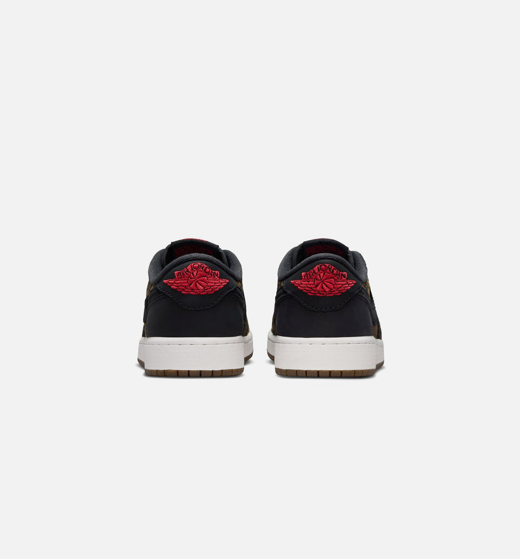Air Jordan 1 Retro Low OG Laser Black And Varsity Red Grade School Lifestyle Shoe - BlackVarsity RedSummit White Free Shipping
