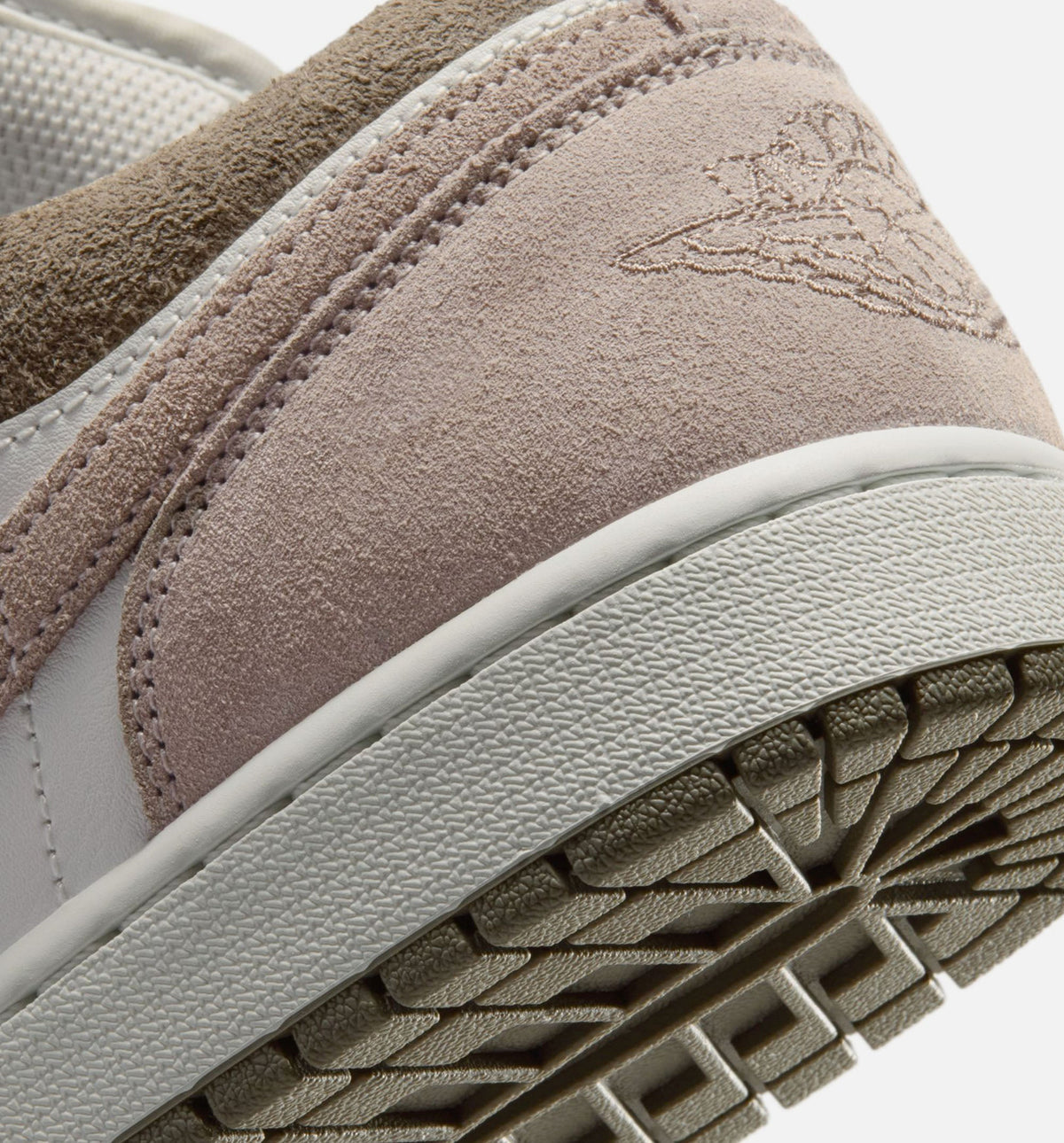 Air Jordan 1 Low Mens Lifestyle Shoe - Olive GreyEnigma StoneSummit White