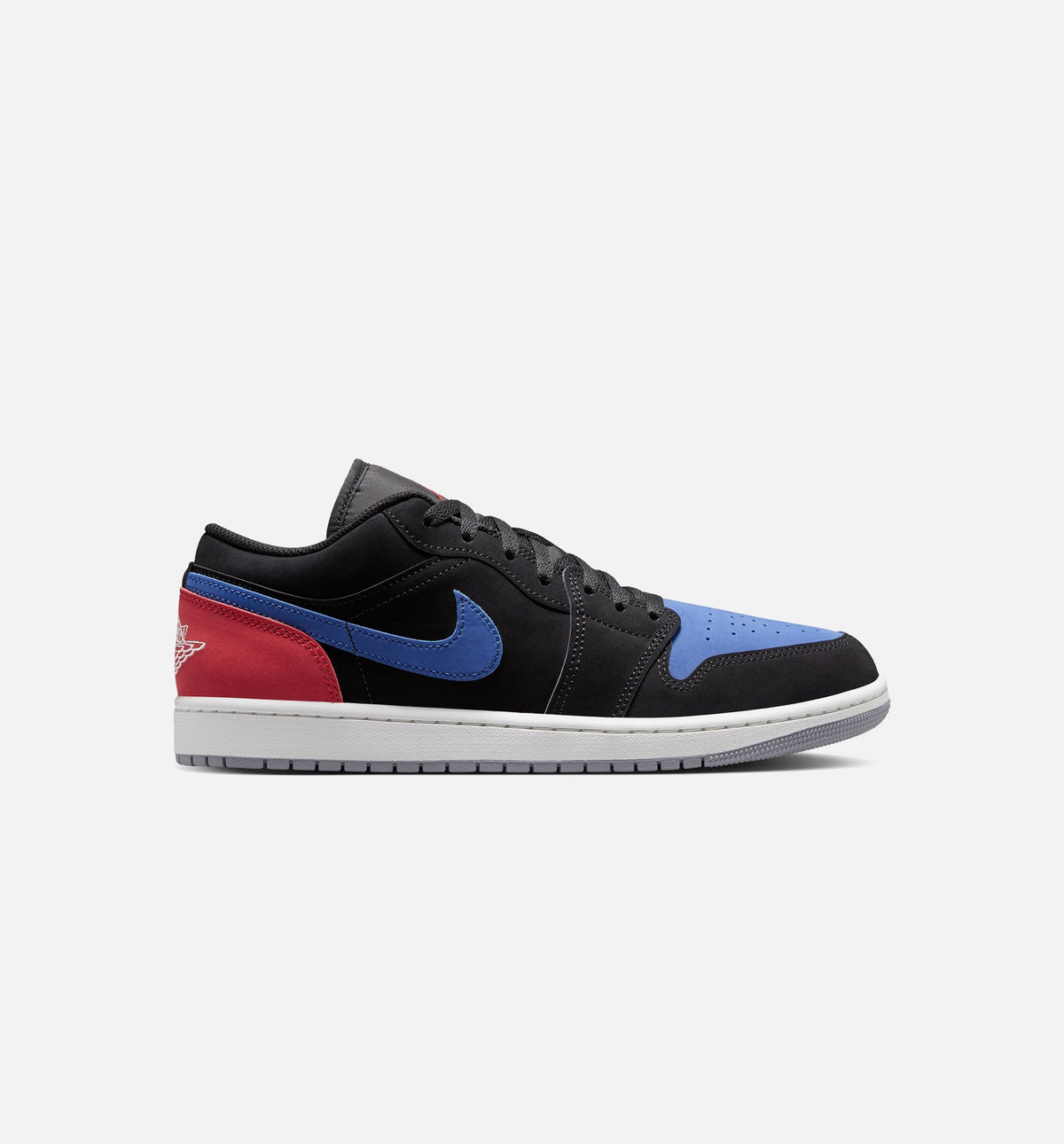 Air Jordan 1 Low Mens Lifestyle Shoe - BlackSummit WhiteTrue BlueVarsity Red)