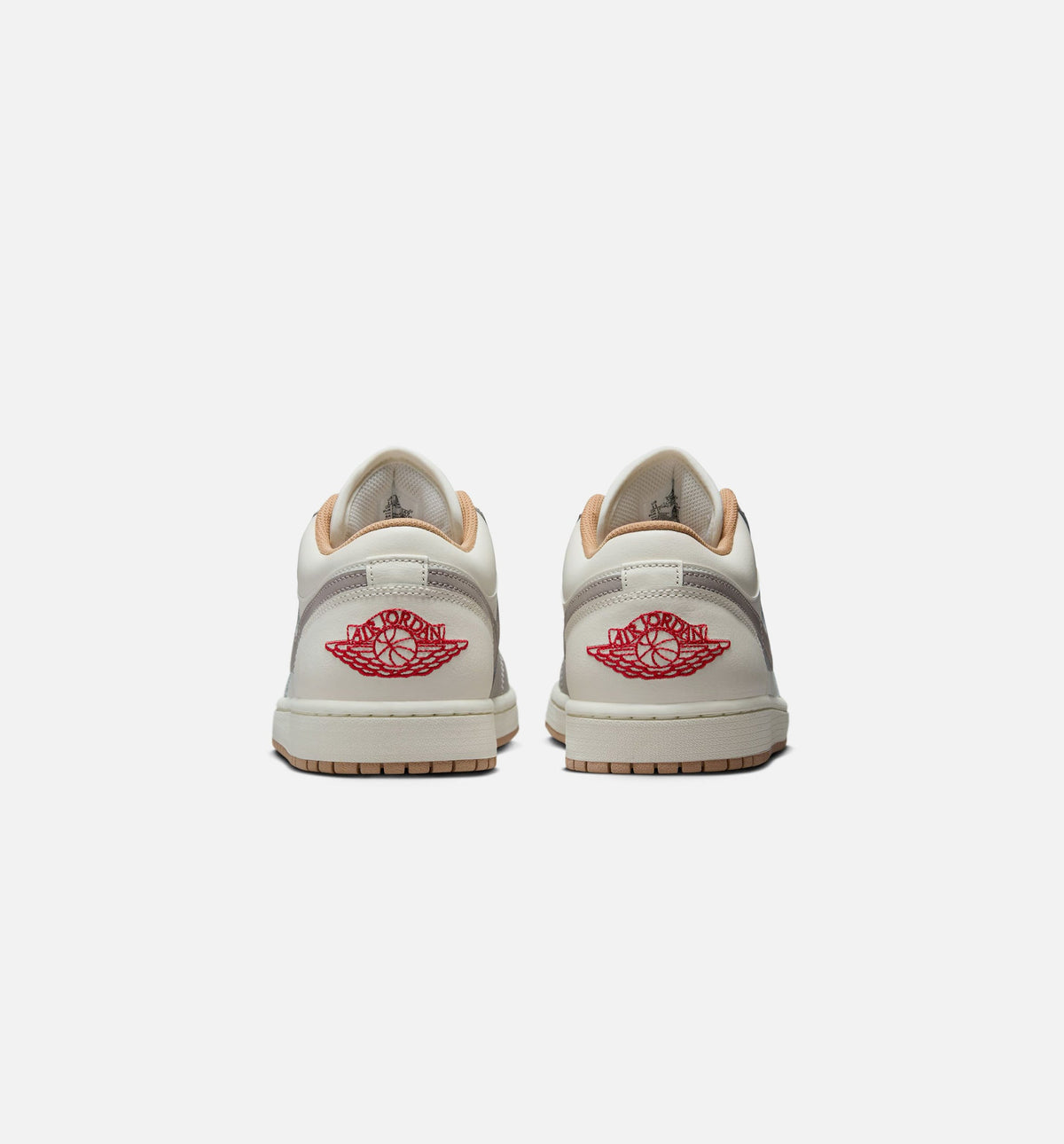 Air Jordan 1 Low Mens Lifestyle Shoe - SailFire RedCollege GreyHemp
