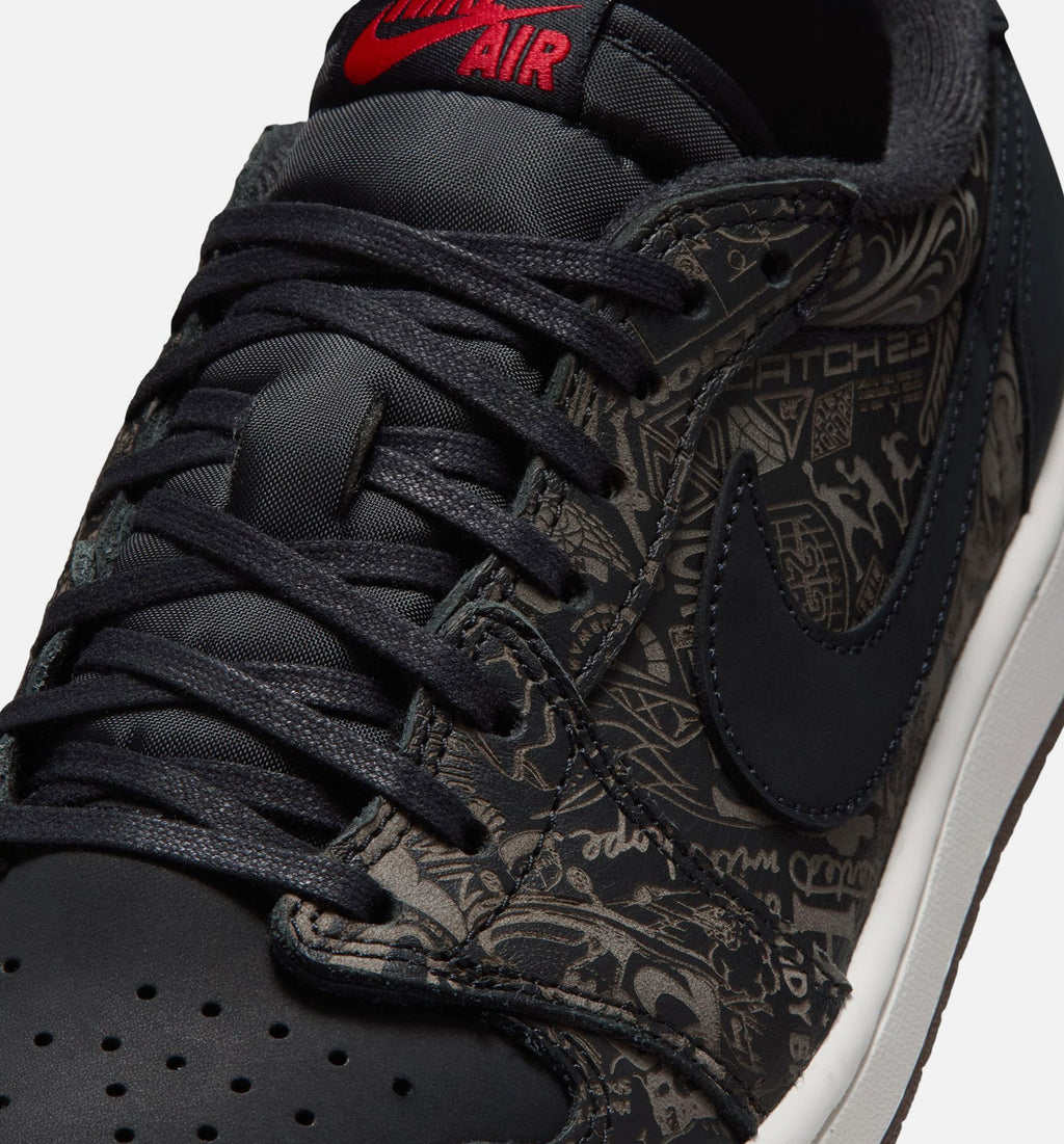 Air Jordan 1 Retro Low OG Laser Black And Varsity Red Mens Lifestyle Shoe - BlackVarsity RedSummit White Free Shipping