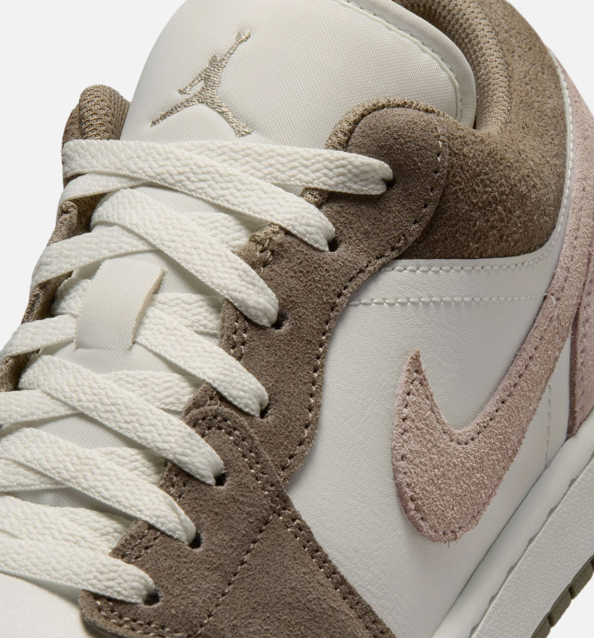 Air Jordan 1 Low Mens Lifestyle Shoe - Olive GreyEnigma StoneSummit White