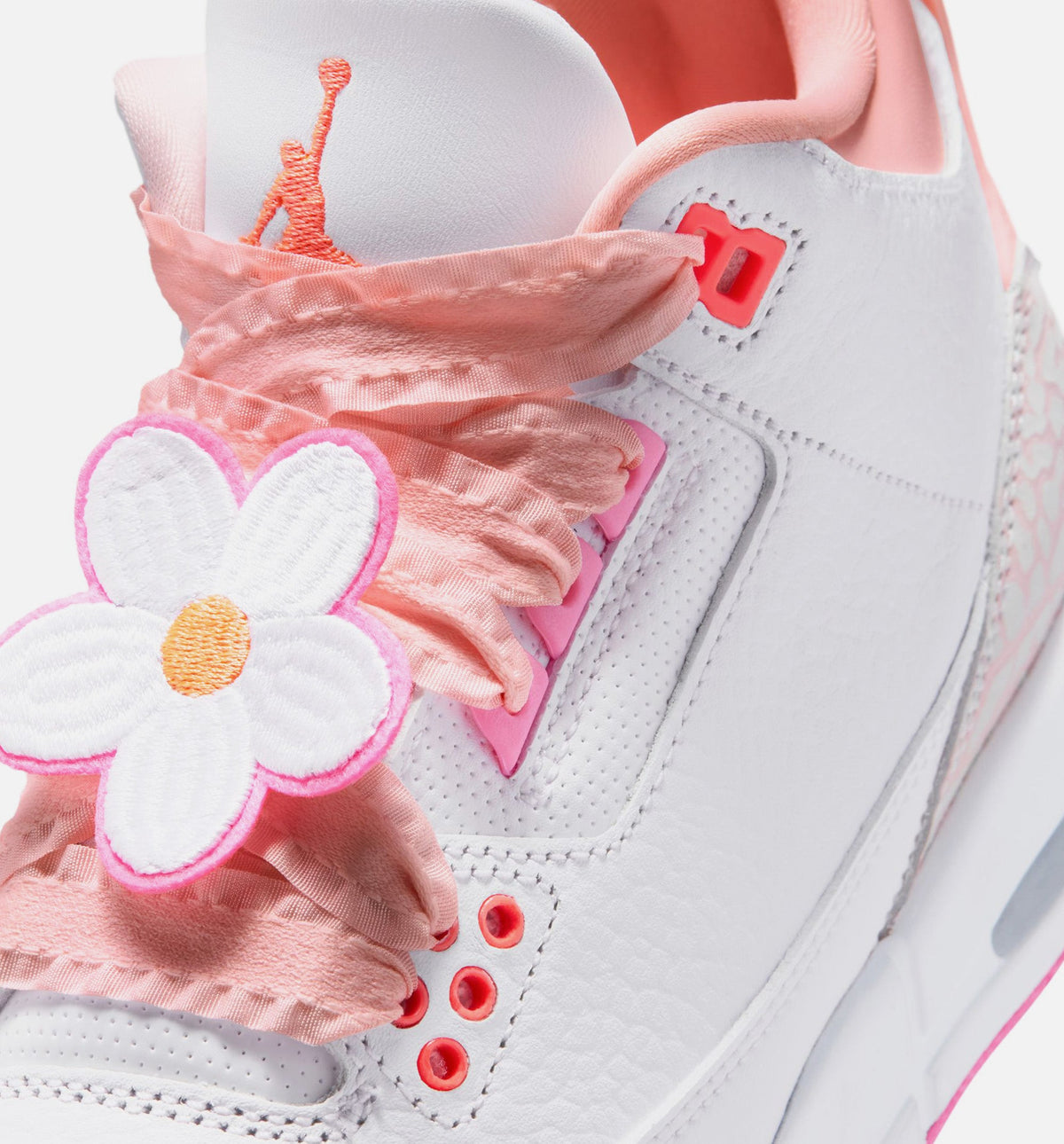 Air Jordan 3 Retro Spring Flowers Grade School Lifestyle Shoe - Pearl PinkPink BloomPink GlowHyper Orange