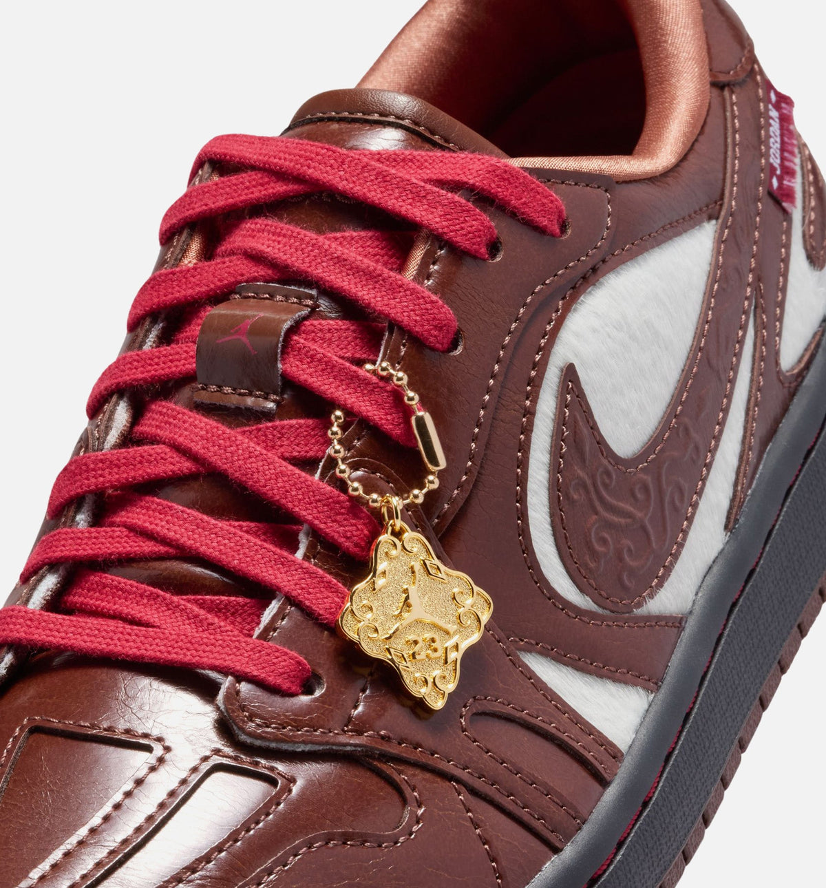 Air Jordan 1 Low Lunar New Year Womens Lifestyle Shoe - Light ChocolateLight ChocolateBlack