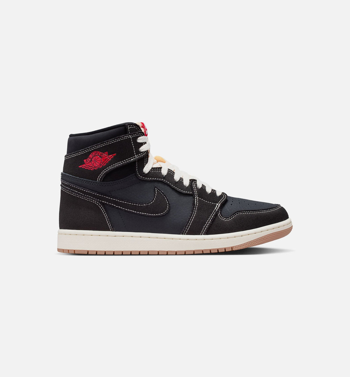 Air Jordan 1 Retro High OG Flight Club Mens Lifestyle Shoe - BlackUniversity RedSailGum Medium Brown