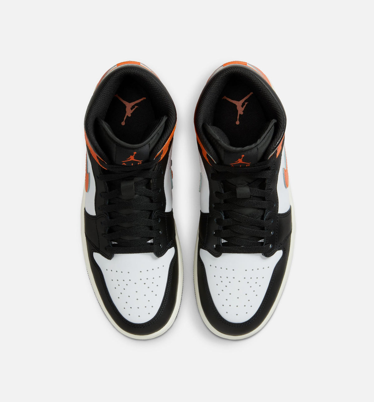 Air Jordan 1 Mid Mens Lifestyle Shoe - StarfishWhiteSailBlack