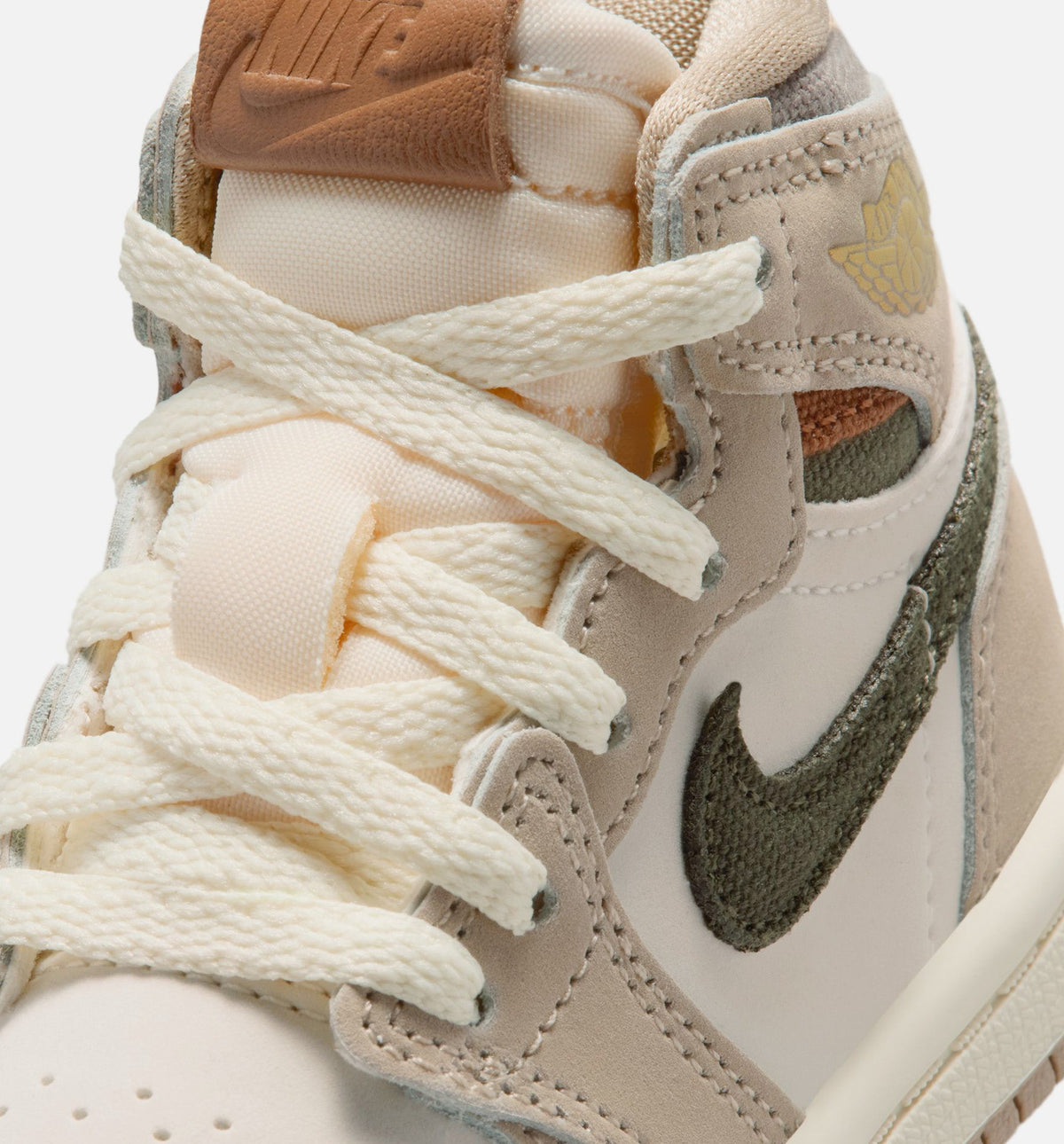 Air Jordan 1 Retro High OG Khaki Infant Toddler Lifestyle Shoe - KhakiSailCoconut MilkCargo Khaki Free Shipping