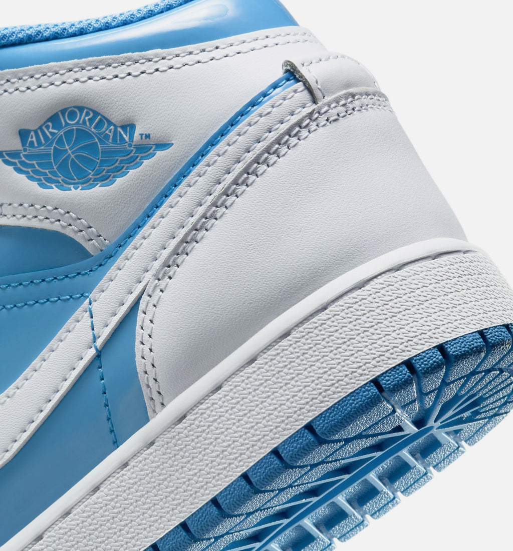 Air Jordan 1 Mid Legend Blue Grade School Lifestyle Shoe - WhiteLegend Blue