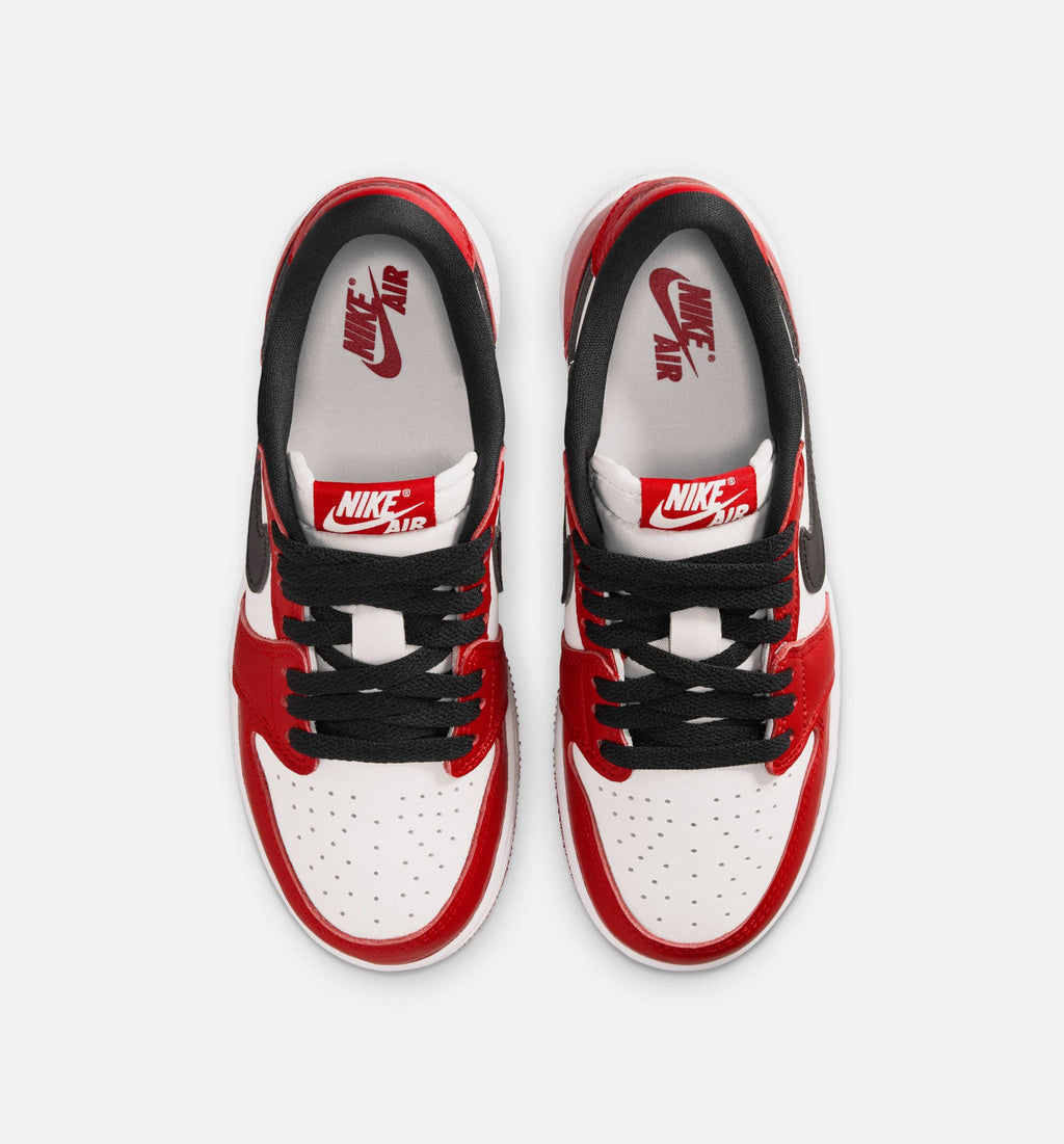 Air Jordan 1 Retro Low OG Chicago Grade School Lifestyle Shoe - Varsity RedBlackSummit White