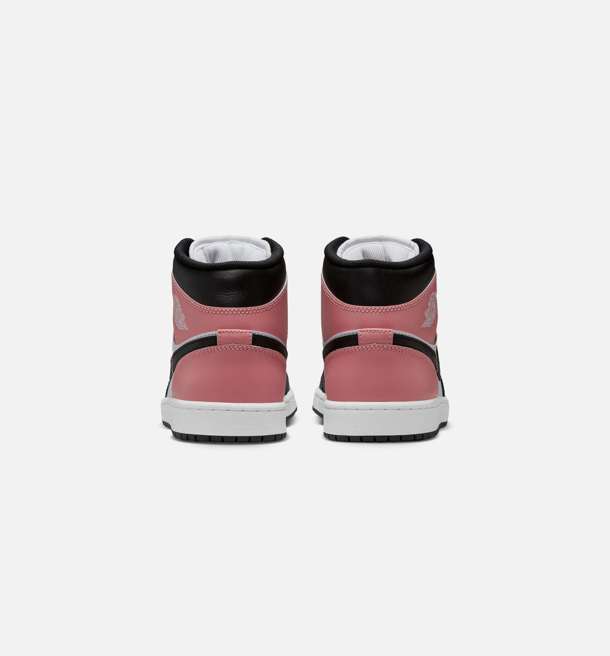 Air Jordan 1 Mid Mens Lifestyle Shoe - WhiteRust PinkBlack