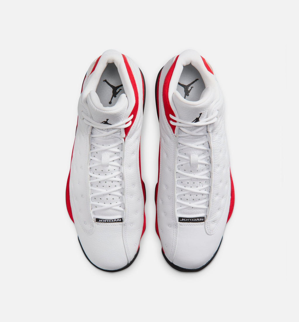 Air Jordan 13 Retro White And University Red Mens Lifestyle Shoe - WhiteBlackTrue Red